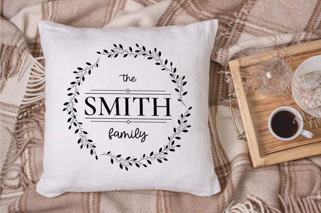 Family Monogram with Blank Space SVG futivesvg 