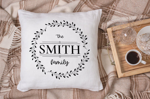 Family Monogram with Blank Space SVG futivesvg 