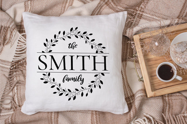 Family Monogram with Blank Space SVG futivesvg 