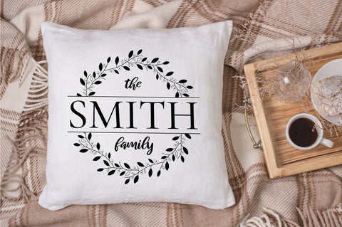 Family Monogram with Blank Space SVG futivesvg 