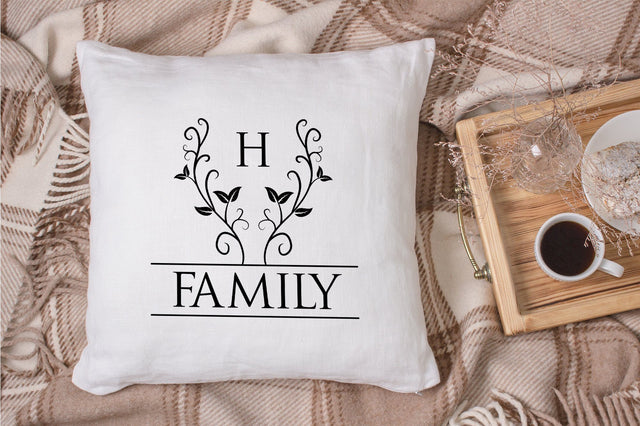 Family Monogram with Blank Space SVG futivesvg 