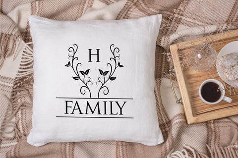 Family Monogram with Blank Space SVG futivesvg 