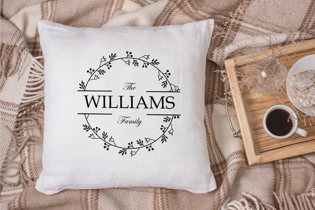 Family Monogram with Blank Space SVG futivesvg 