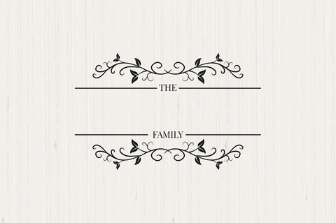 Family Monogram with Blank Space SVG futivesvg 