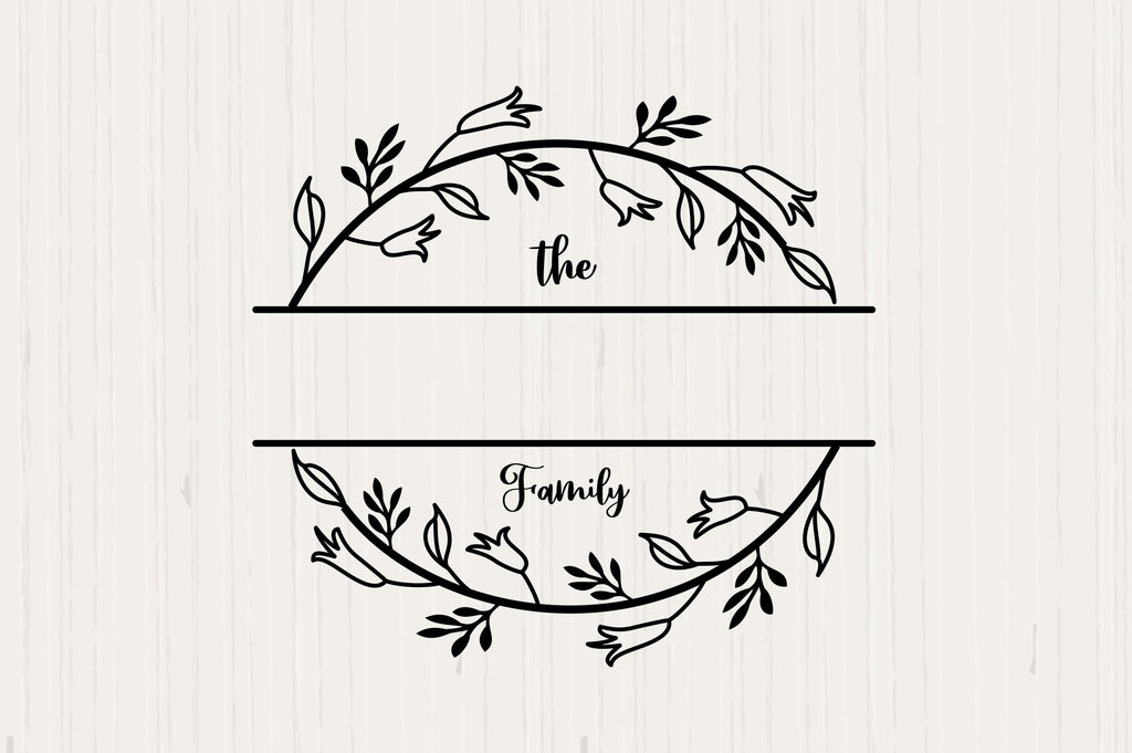 Family Monogram with Blank Space - So Fontsy