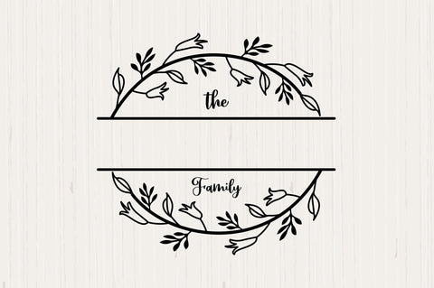 Family Monogram with Blank Space SVG futivesvg 