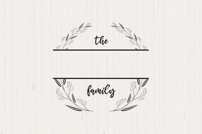 Family Monogram with Blank Space SVG futivesvg 