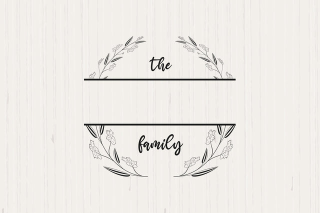 Family Monogram with Blank Space SVG futivesvg 