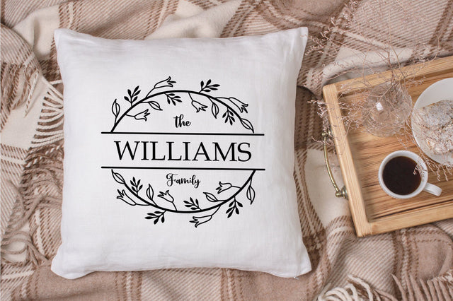 Family Monogram with Blank Space SVG futivesvg 