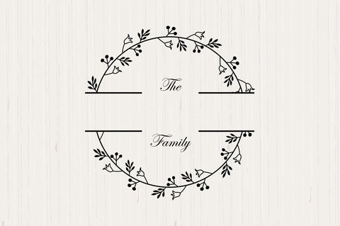 Family Monogram with Blank Space SVG futivesvg 