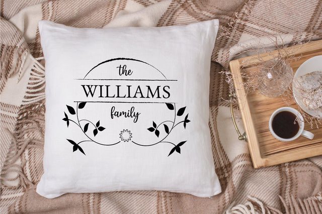 Family Monogram with Blank Space SVG futivesvg 