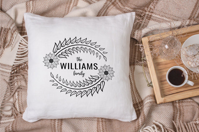 Family Monogram with Blank Space SVG futivesvg 