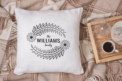 Family Monogram with Blank Space SVG futivesvg 