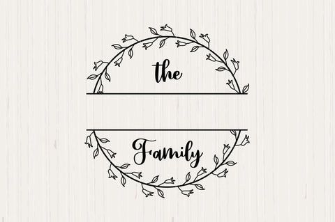 Family Monogram with Blank Space SVG futivesvg 