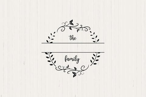 Family Monogram with Blank Space SVG futivesvg 