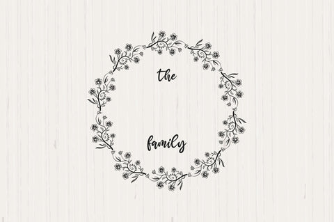 Family Monogram with Blank Space SVG futivesvg 