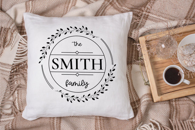 Family Monogram with Blank Space SVG futivesvg 