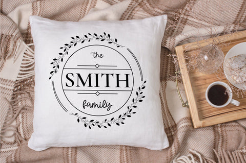 Family Monogram with Blank Space SVG futivesvg 