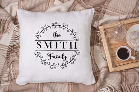 Family Monogram with Blank Space SVG futivesvg 