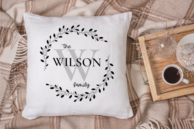 Family Monogram with Blank Space SVG futivesvg 