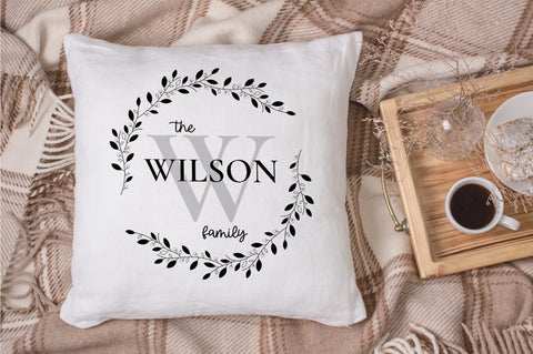 Family Monogram with Blank Space SVG futivesvg 