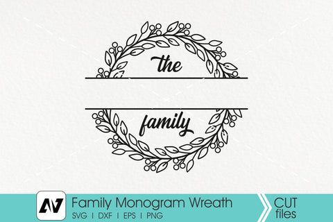 Family Monogram Wreath Svg SVG Pinoyart Kreatib 