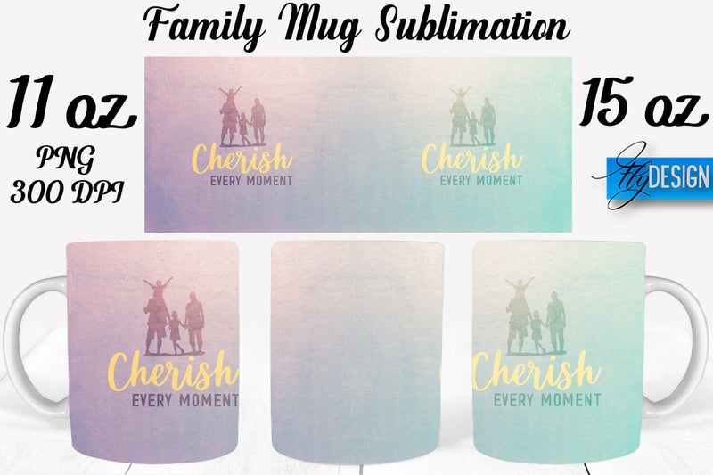 Family Mug Sublimation | Coffee 11 Oz | 15 Oz Mug Sublimation Sublimation Fly Design 