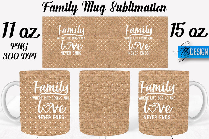 Family Mug Sublimation | Coffee 11 Oz | 15 Oz Mug Sublimation Sublimation Fly Design 