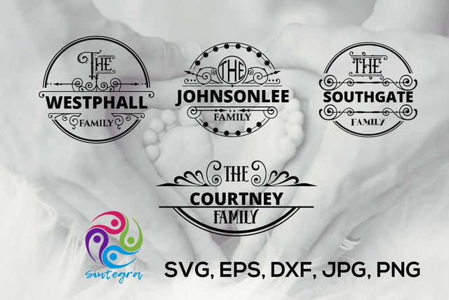 Family Name Monogram Bundle Svg SVG Sintegra 