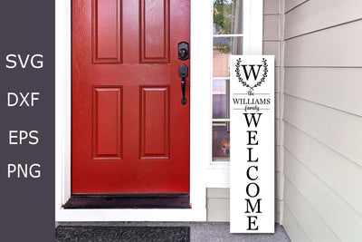 Family Name Monogram Front Porch Sign SVG cut files SVG Chamsae Studio 