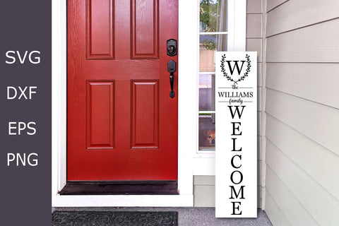 Family Name Monogram Front Porch Sign SVG cut files SVG Chamsae Studio 