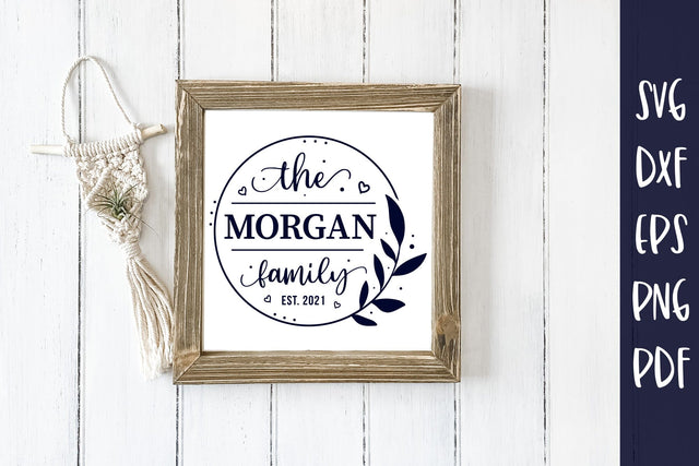 Family Name Monogram SVG, Family Sign SVG SVG CraftLabSVG 