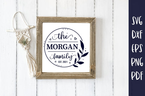 Family Name Monogram SVG, Family Sign SVG SVG CraftLabSVG 