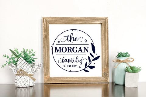 Family Name Monogram SVG, Family Sign SVG SVG CraftLabSVG 