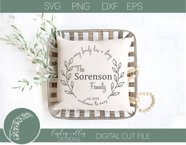 Family Name Round SVG SVG Linden Valley Designs 