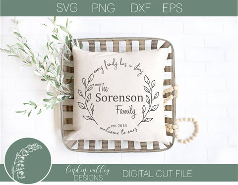 Family Name Round SVG SVG Linden Valley Designs 