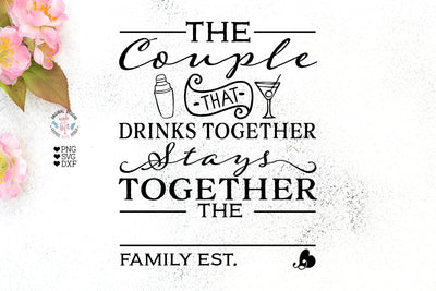 Family Name Sign Cut File and Clipart - Couple Name Frame SVG Graphic House Design 