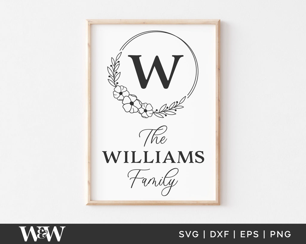 Modern Family Name Sign SVG Bundle | Customizable Family Sign Bundle ...