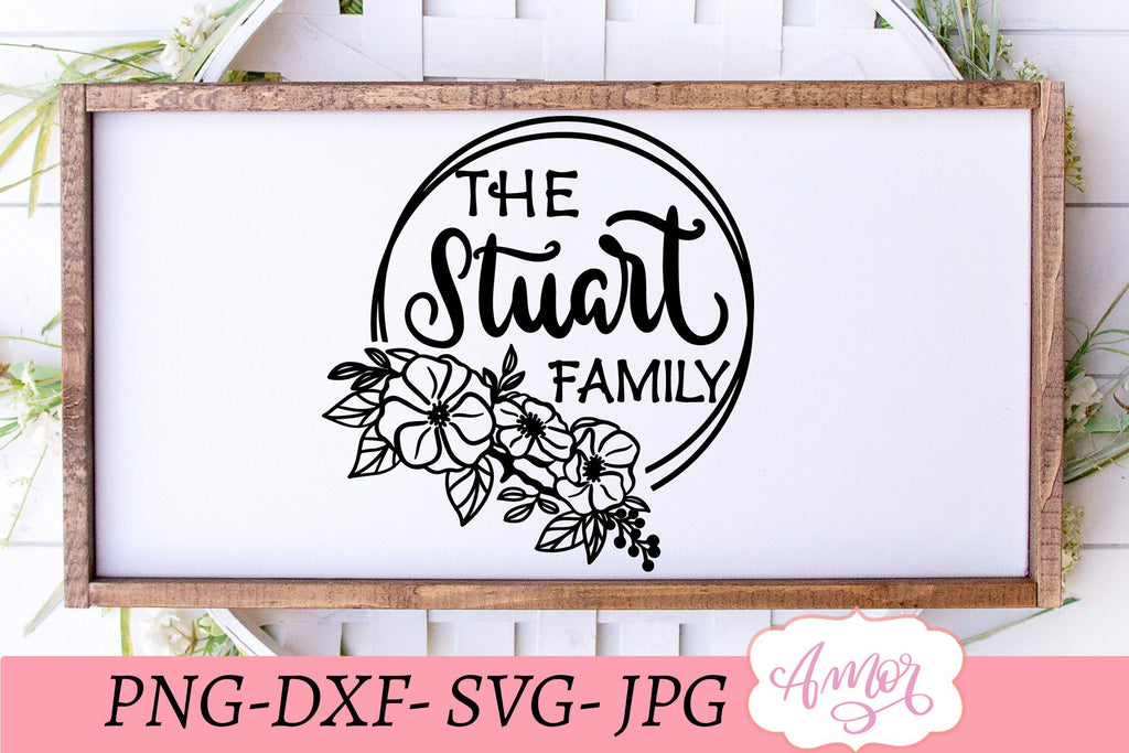 Family name sign SVG, Farmhouse sign svg - So Fontsy