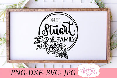 Family name sign SVG, Farmhouse sign svg SVG Amorclipart 