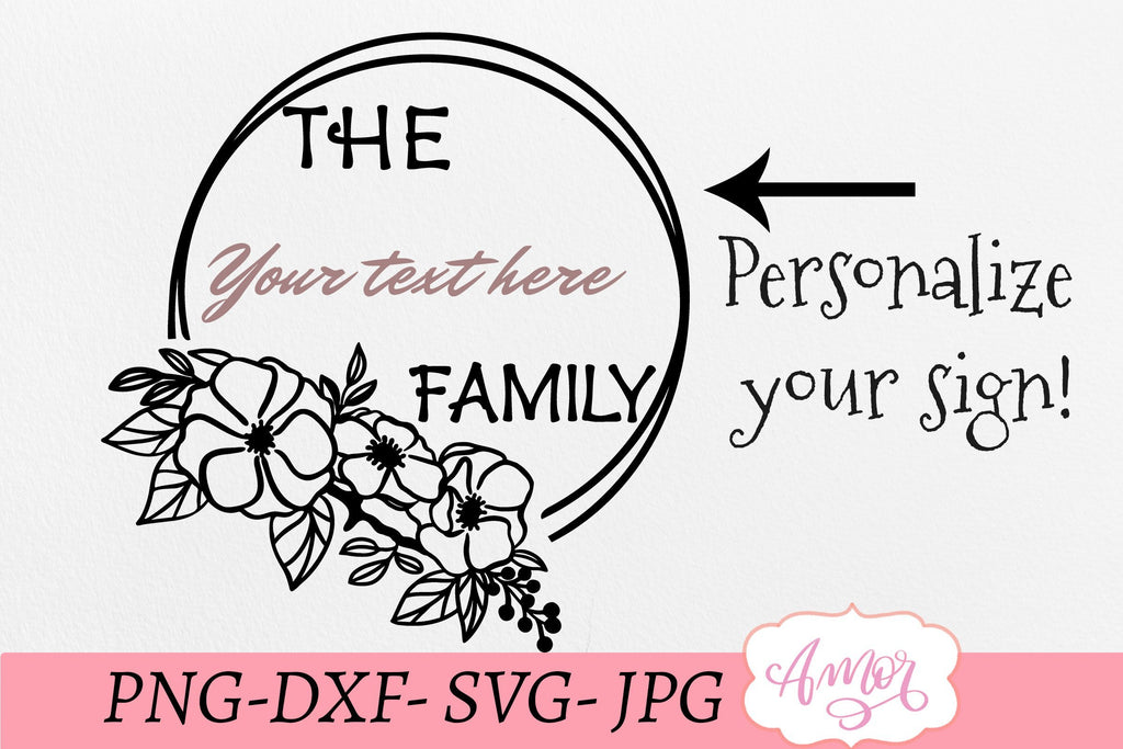 Family name sign SVG, Farmhouse sign svg - So Fontsy