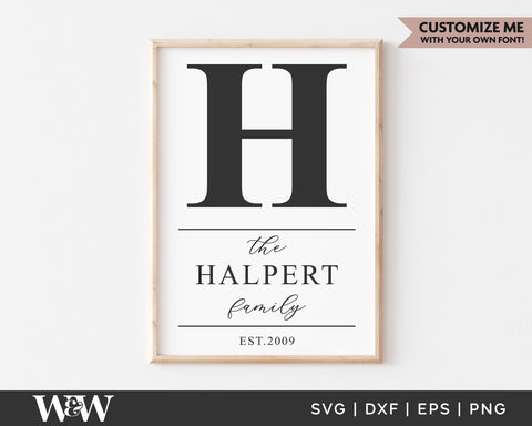 Family Name SVG Bundle | Last Name SVG Bundle SVG Wood And Walt 