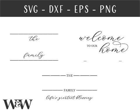 Family Name SVG Bundle | Last Name SVG Bundle SVG Wood And Walt 