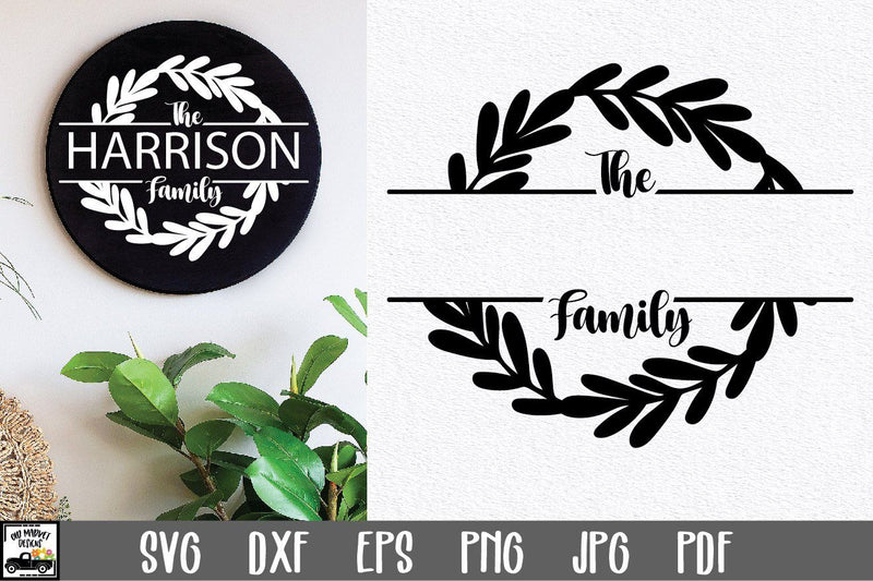 Family Name SVG File | Family Monogram Sign SVG File - So Fontsy