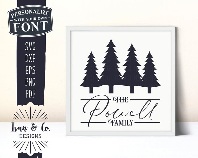 Family Name SVG Files | Last Name | Christmas | Christmas Tree SVG (893850679) SVG Ivan & Co. Designs 