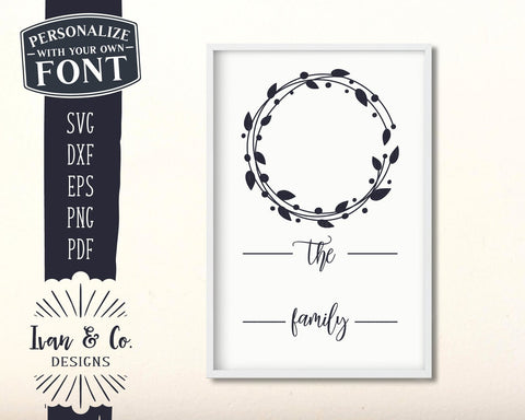Family Name SVG Files | Last Name | Christmas | Christmas Wreath SVG (884148105) SVG Ivan & Co. Designs 