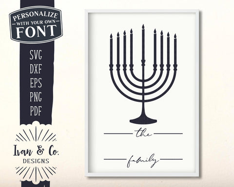 Family Name SVG Files | Last Name | Happy Hanukkah | Hanukkah SVG (894875001) SVG Ivan & Co. Designs 