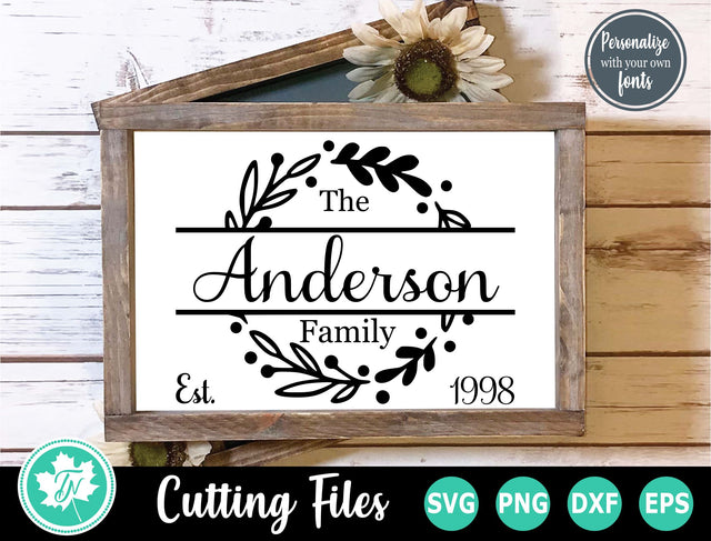 Family Name SVG | Last Name SVG | Wreath SVG SVG TrueNorthImagesCA 