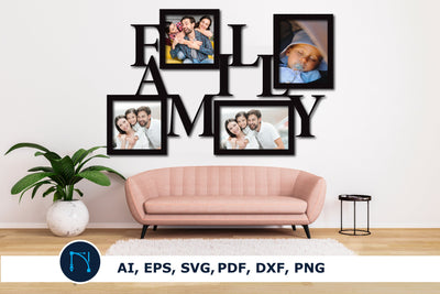 family photo frame SVG, Laser cut SVG SVG MD JOYNAL ABDIN 