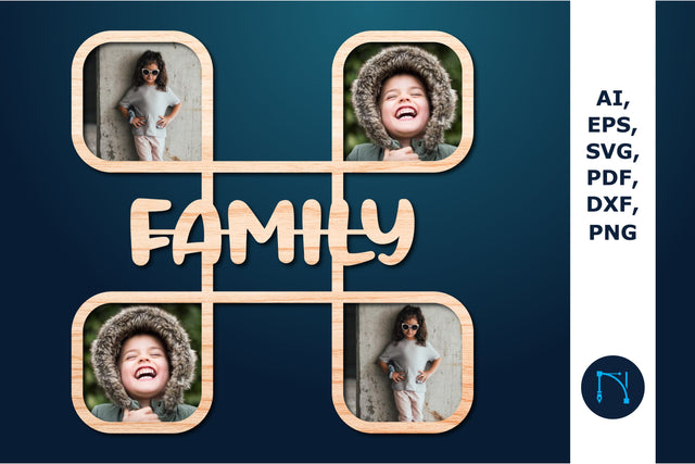 family photo frame SVG, Laser cut SVG SVG MD JOYNAL ABDIN 